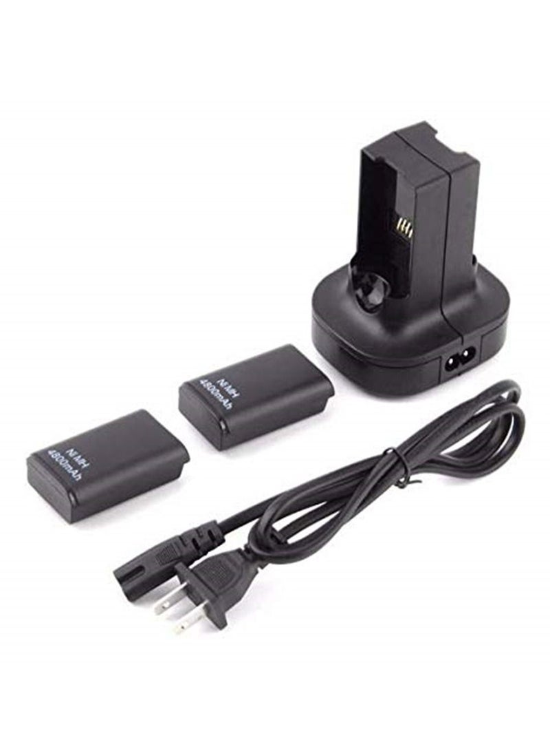 Universal Quick Battery Charger and 2 Batteries for Microsoft Xbox 360 Wireless Controller  - Image 1