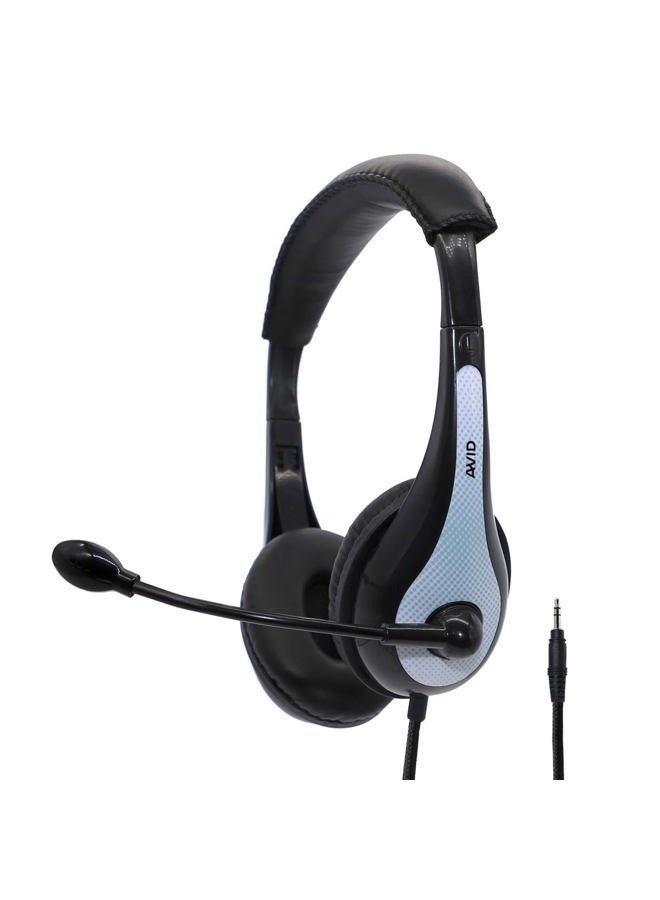 Avid AE-36 Headset in White with Adjustable Boom Microphone for School, Classroom, Education, Testing and Assessment - Image 2