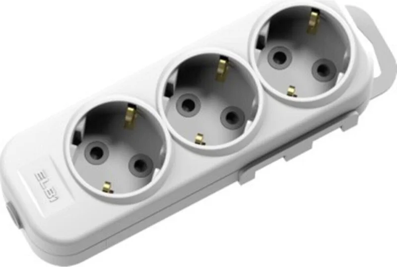Elbi 3-Plug Grounded Socket - Child Proof with Terminals (Wireless)