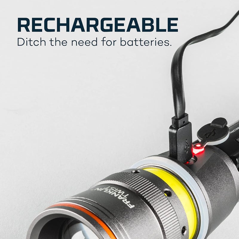 Nebo Franklin Twist 400 Lumens Flashlight - Rechargeable Work Light & Lantern with 6 Lighting Modes and Magnetic Base - Image 3