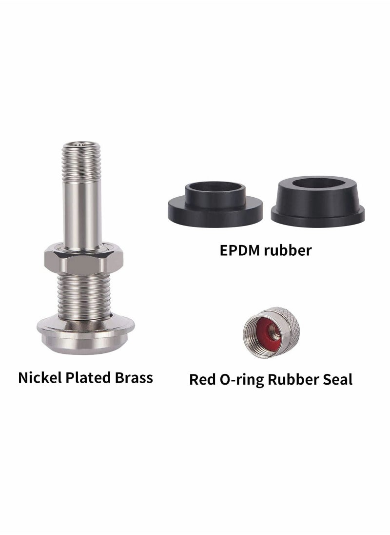 Generic - TR416 Metal Valve Stems 4 Pieces Tire High Pressure Outer Mount Fits 0.453" and 0.625" Rim Hole 1 1/2" Long - Image 1