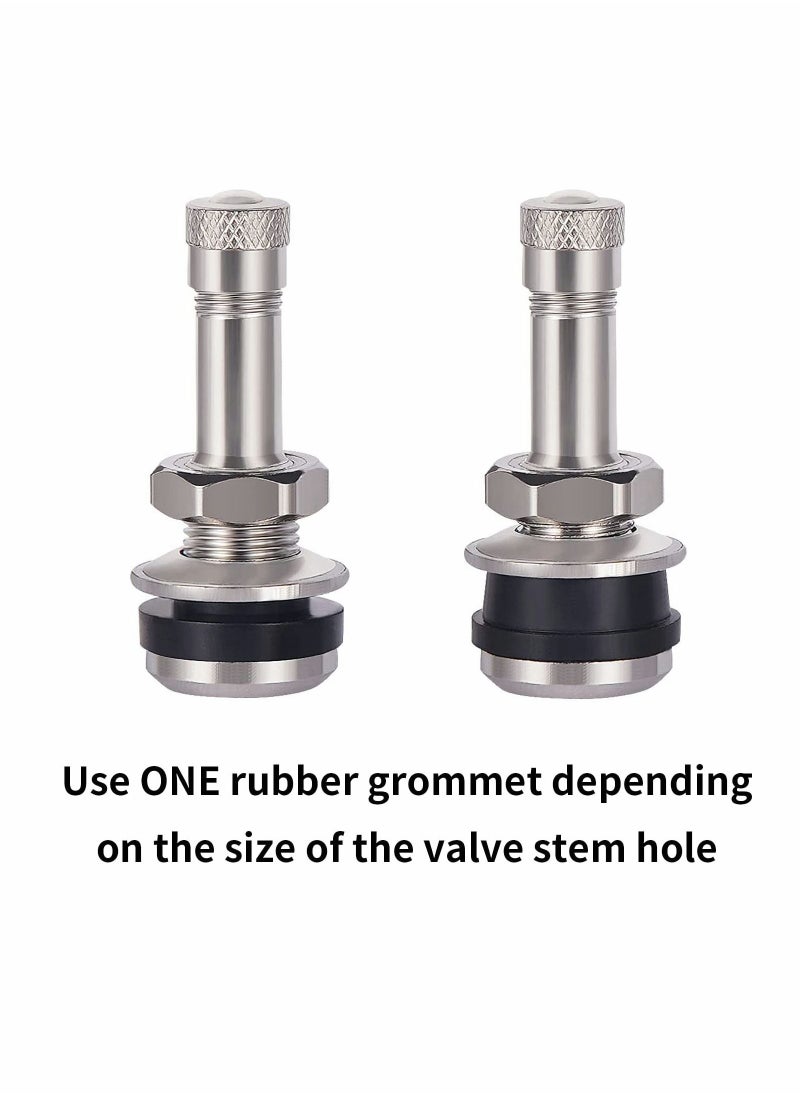 Generic - TR416 Metal Valve Stems 4 Pieces Tire High Pressure Outer Mount Fits 0.453" and 0.625" Rim Hole 1 1/2" Long - Image 1