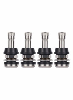 TR416 Metal Valve Stems 4 Pieces Tire High Pressure Outer Mount Fits 0.453" and 0.625" Rim Hole 1 1/2" Long