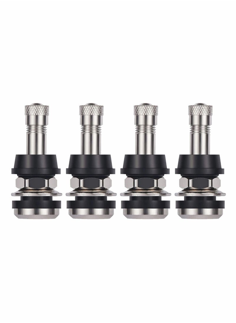 Generic - TR416 Metal Valve Stems 4 Pieces Tire High Pressure Outer Mount Fits 0.453" and 0.625" Rim Hole 1 1/2" Long - Image 1