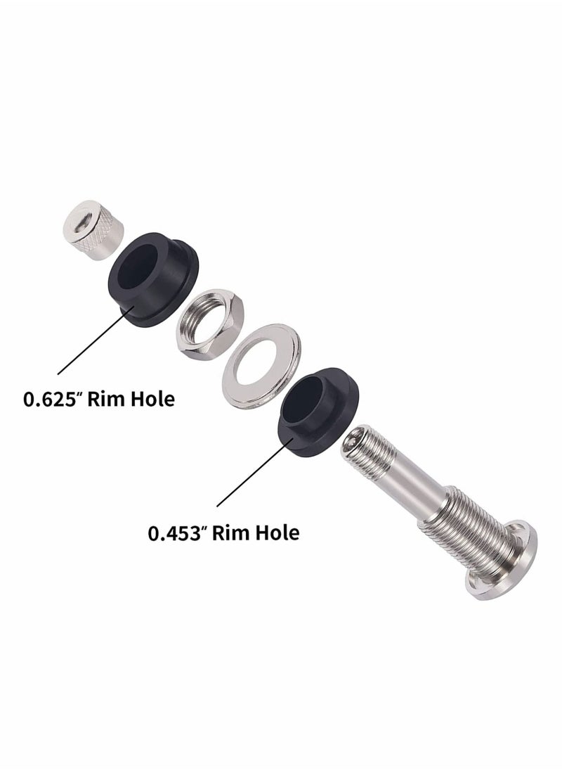 Generic - TR416 Metal Valve Stems 4 Pieces Tire High Pressure Outer Mount Fits 0.453" and 0.625" Rim Hole 1 1/2" Long - Image 1