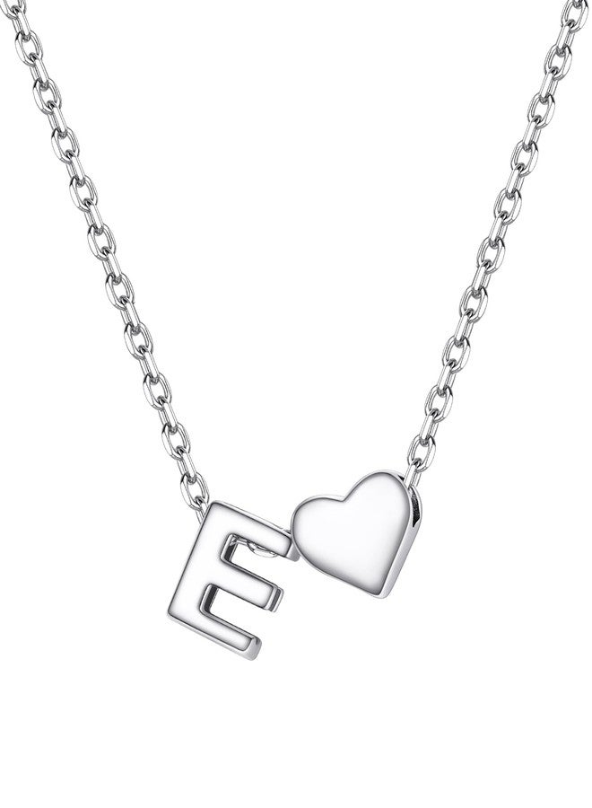 PROSILVER Sterling Silver Heart Initial Necklace for Women Simple - Image 1