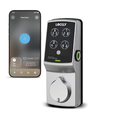 Lockly Secure Plus, Keyless Entry Door Lock, Smart Locks for Front Door, Smart Lock Deadbolt, PIN Genie® Keypad, 3D Biometric Fingerprint Sensor, Auto Lock Smart Door Lock - Image 1