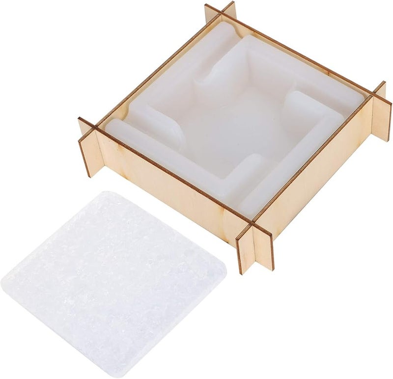 Resin Ashtray Mold Silicone Storage Box Base DIY Craft Mirror Shape - Image 3