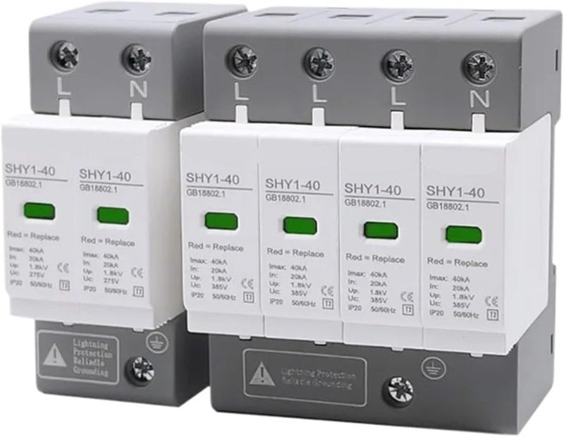AC Surge Protection 2P 4P 10〜20KA 20〜40KA 30KA〜60KA House Lightning Protector Low-Voltage Arrester Device Printing(2P 275V,10-20KA) - Image 2