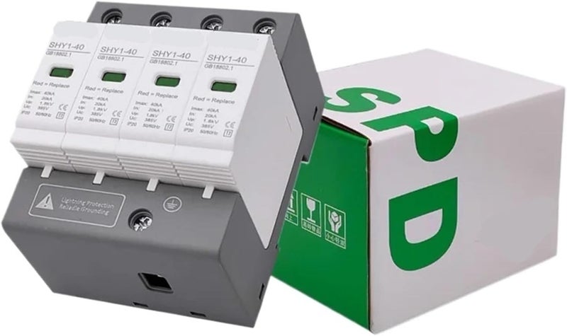 AC Surge Protection 2P 4P 10〜20KA 20〜40KA 30KA〜60KA House Lightning Protector Low-Voltage Arrester Device Printing(2P 275V,10-20KA) - Image 5