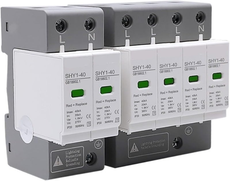 AC Surge Protection 2P 4P 10〜20KA 20〜40KA 30KA〜60KA House Lightning Protector Low-Voltage Arrester Device Printing(2P 275V,10-20KA) - Image 1