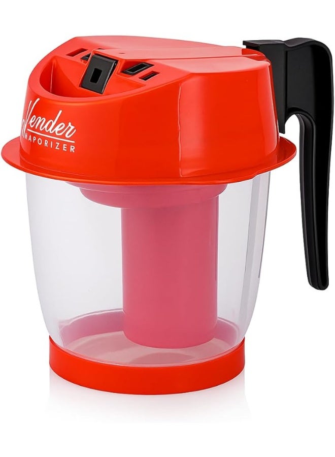 وندر جهاز تبخير بلاستيكي احترافي من WONDER Steam Inhaler، لون أحمر - Image 1
