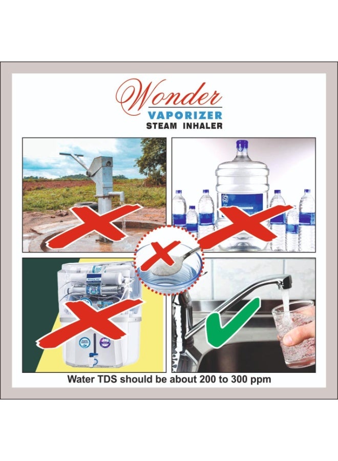 وندر جهاز تبخير بلاستيكي احترافي من WONDER Steam Inhaler، لون أحمر - Image 3