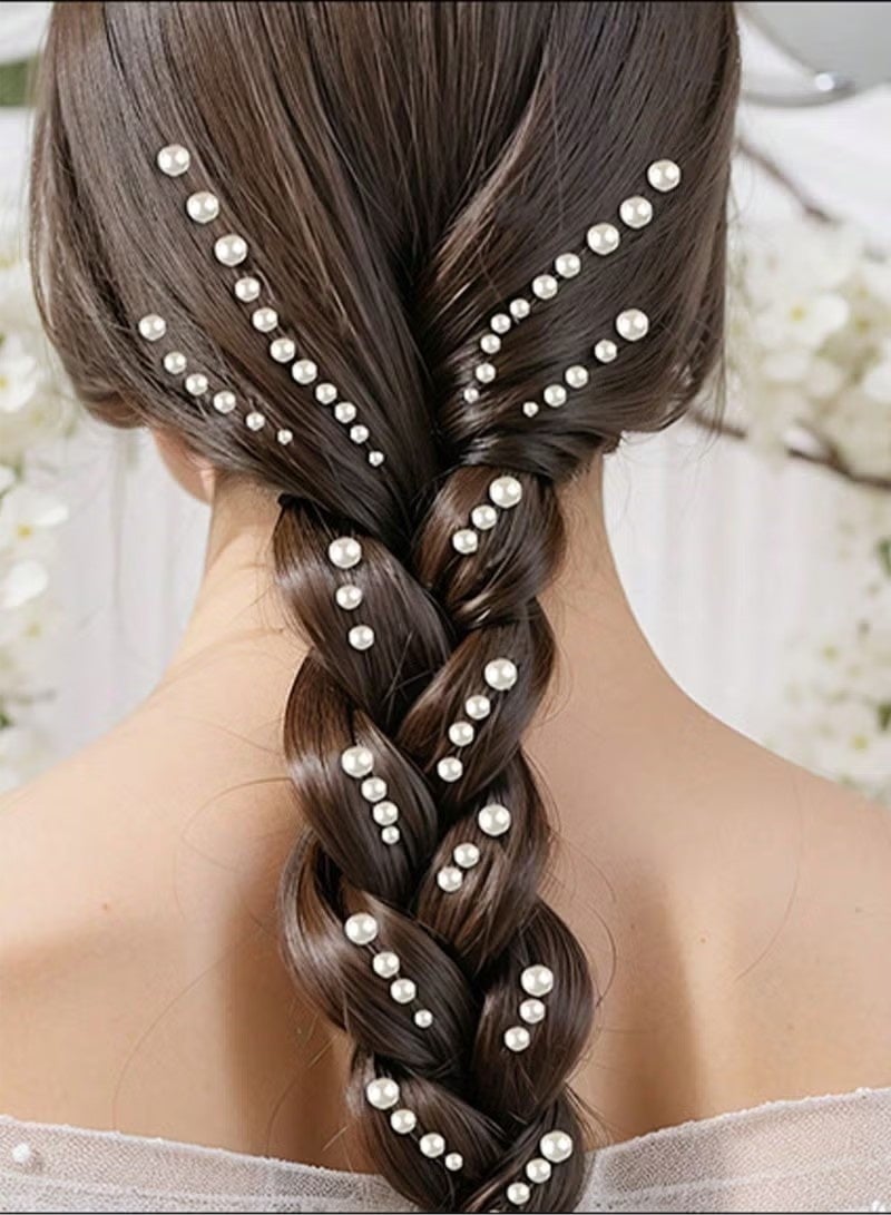 6 Sheets Self-Adhesive Pearl Stickers, Flat Back White Pearls in Mixed Sizes, Makeup & Nail Art DIY Craft Accessories for Festival, Phone, Frame Decoration (Beige) - Image 3