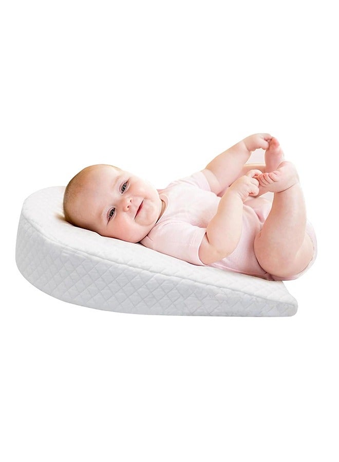 Baby Wedge Pillow Baby Anti-vomiting Pillows Soft Round Crib Wedge Pillow With Washable Cover 15-Degree Sleeping Nursing Pillow Feeding Pillows for Inflant  - Image 1
