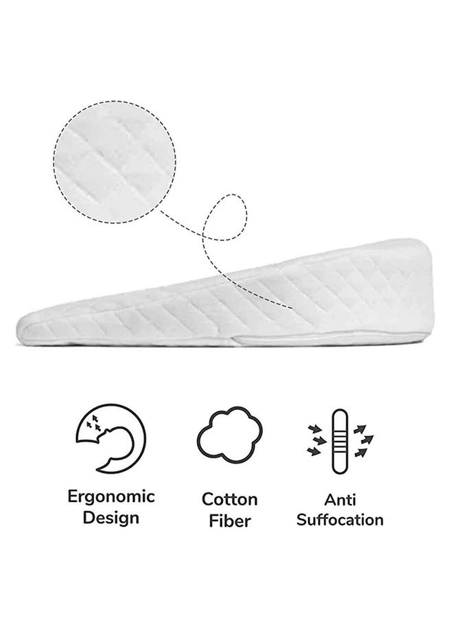 Baby Wedge Pillow Baby Anti-vomiting Pillows Soft Round Crib Wedge Pillow With Washable Cover 15-Degree Sleeping Nursing Pillow Feeding Pillows for Inflant  - Image 4