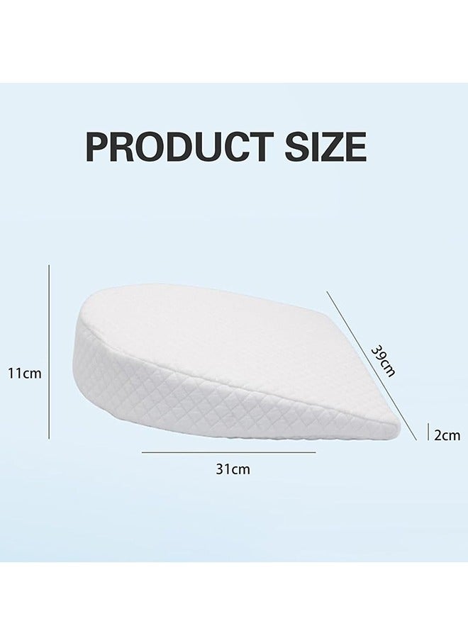 Baby Wedge Pillow Baby Anti-vomiting Pillows Soft Round Crib Wedge Pillow With Washable Cover 15-Degree Sleeping Nursing Pillow Feeding Pillows for Inflant  - Image 3