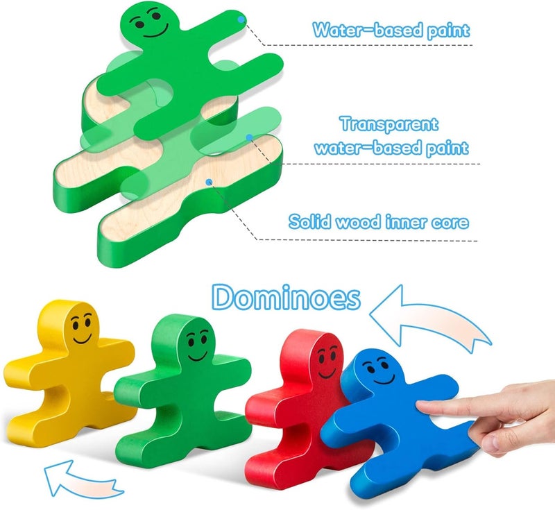 Wooden Building Blocks, 16 Pcs for Toddlers 1-3 Year Old Girls Boys, Stacking Blocks Sensory Toys Birthday Gifts Presents Age 2-4 - Image 5