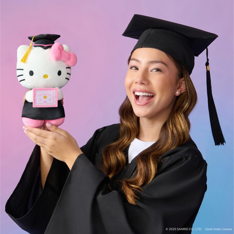Jazwares Hello Kitty and Friends, 8-Inch Graduation Hello Kitty Plush - Officially Licensed Sanrio Product from Ages 6+ - Image 2