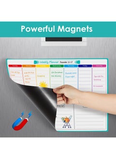 MaxGear Weekly Dry Erase Board For Fridge, Magnetic Calendar Whiteboard Planner For Refrigerator With Stain Resistant Technology, Include 7 Fine Point Markers And 1 Eraser, 16"X12"  - Image 3