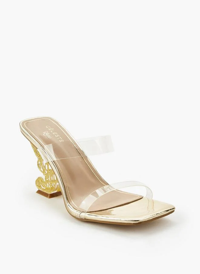 Celeste Womens Butterfly Shaped Heel Sandals