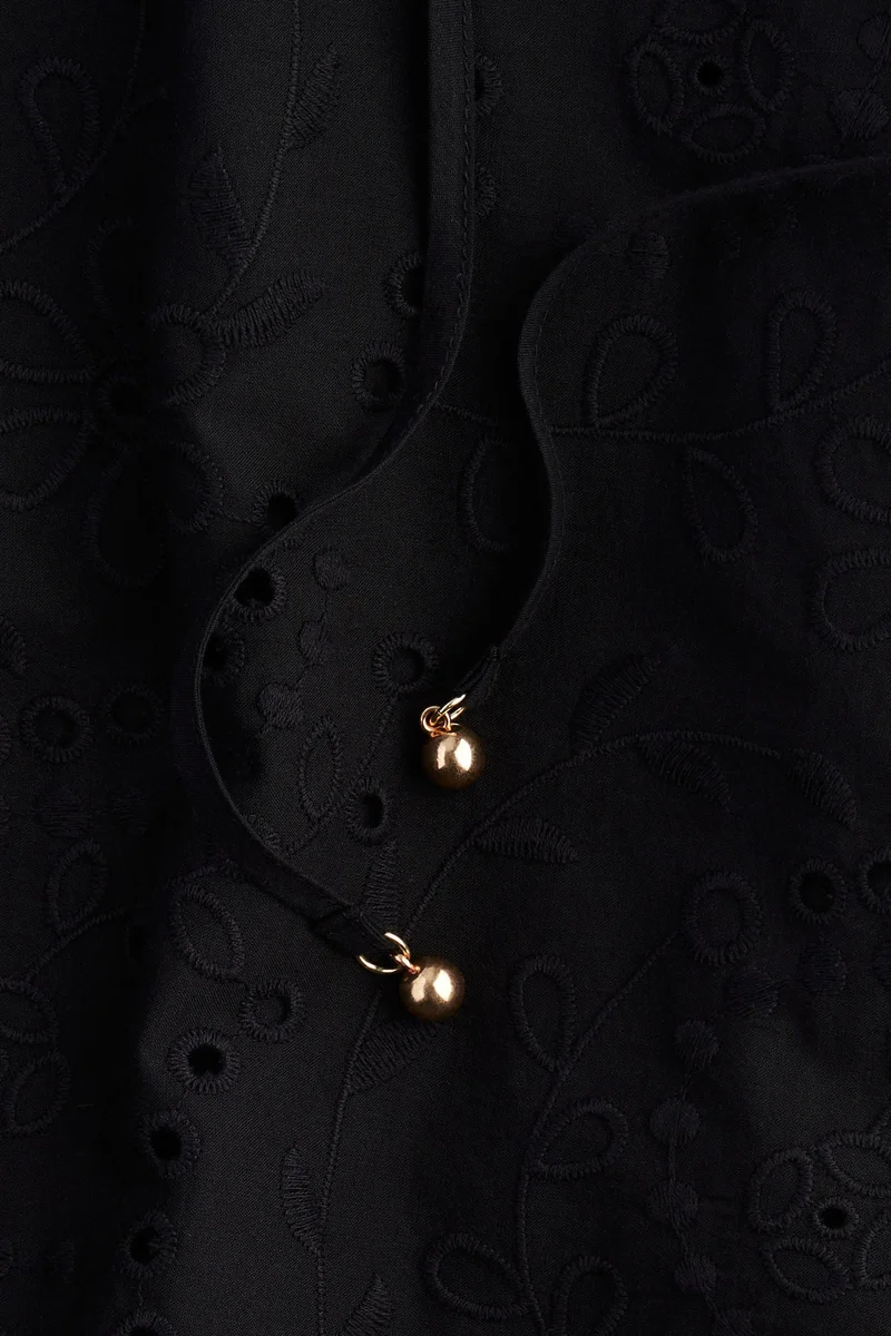 H&M Broderie anglaise tie-belt dress