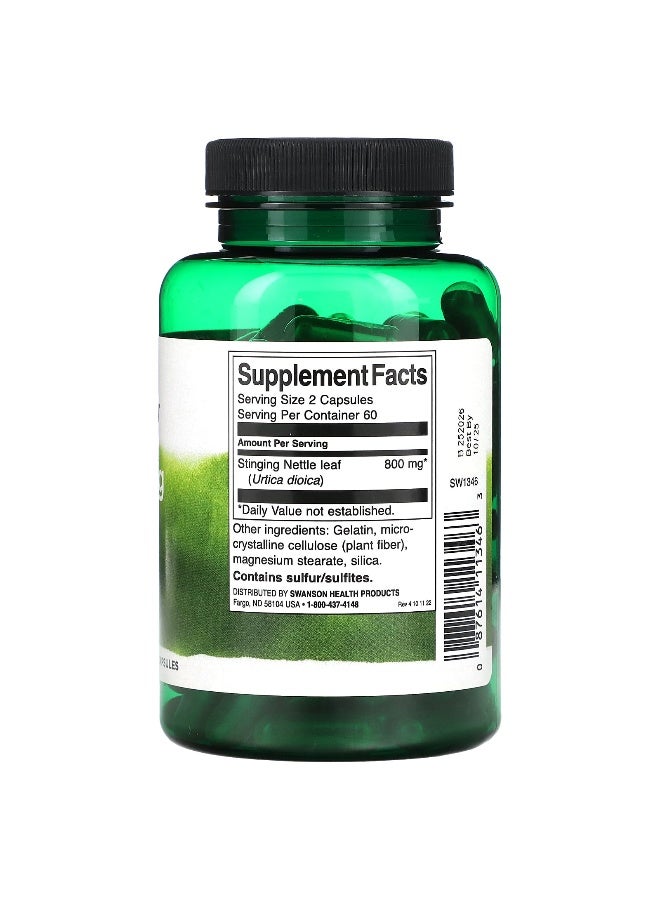 Swanson, Stinging Nettle Leaf, 400 mg , 120 Capsules - Image 2