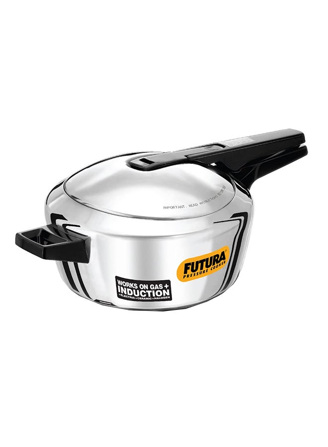 Hawkins 4Liters Futura Stainless Steel  Pressure Cooker, Inner Lid,  Extra Thick Induction Compatible Base(FSS40), Silver Silver - Image 1