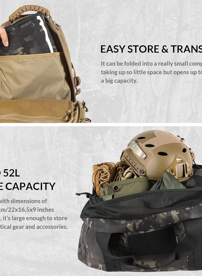 VOTAGOO VOTAGOO 52L Heavy Duty Extra Large Duffle Bag Tactical Bag Large Capacity Storage Bag Carrying Bag Handbag Fitness Bag  - Image 4