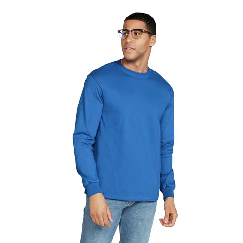 Gildan Mens Ultra Cotton Long Sleeve TShirt Style G2400 Multipack Royal 3Pack Large - Image 3