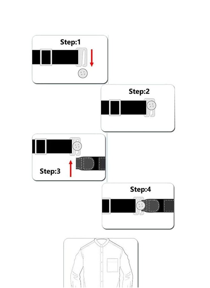 Generic - Men Shirt Stays Shirt Lock Belt Adjustable Elastic Shirt Holder Keeps Shirt Tidy - Image 1