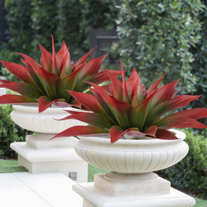 Ttranewsoo Artificial Agave Plants,Large UV Resistant Fake Agave Planters for Indoor and Outdoor Decorating Tropical Plant Succulents Greenery Indoor Decor (2Pack,22" Red) - Image 5