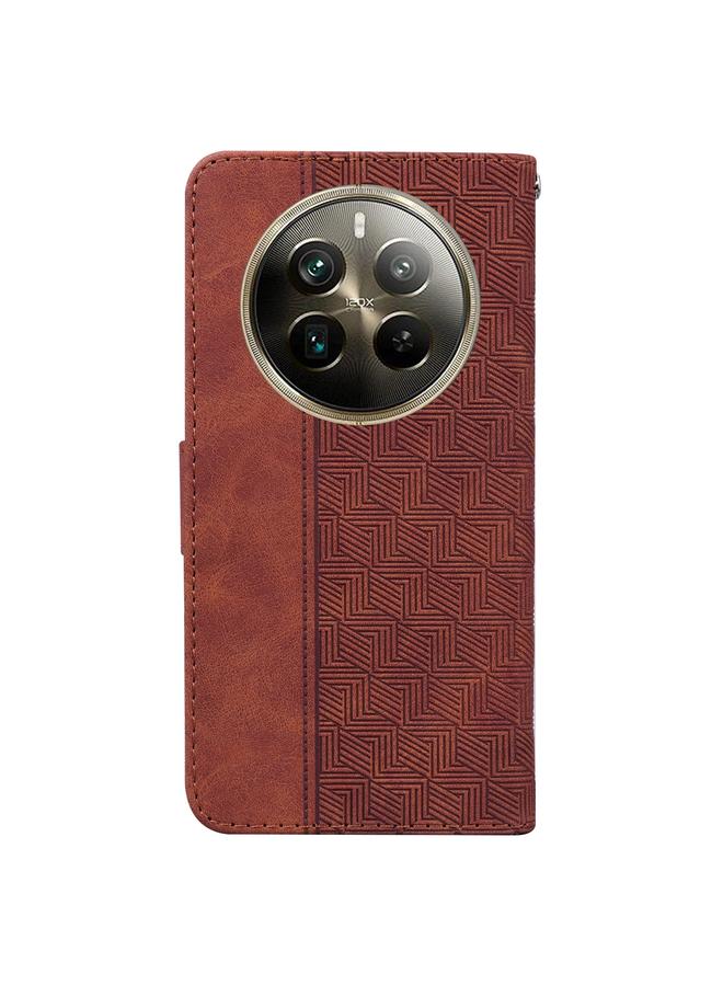 S-TOP Case For Realme 12 Pro+ Global Geometric Embossed Leather Phone Case - Image 4
