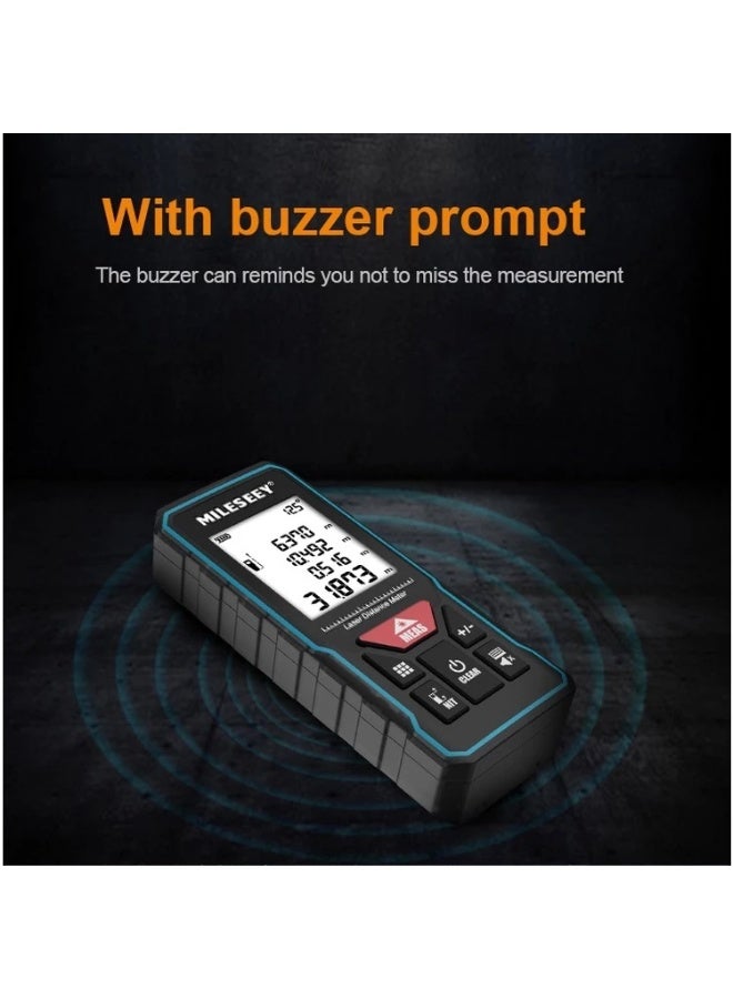 MILESEEY X6 Laser Rangefinder 60M Smart Digital Distance Meter with LCD Display, High Precision Laser Measuring Device for Home Renovation, Interior Design, Construction, Real Estate, Surveying and DIY Projects - Image 5
