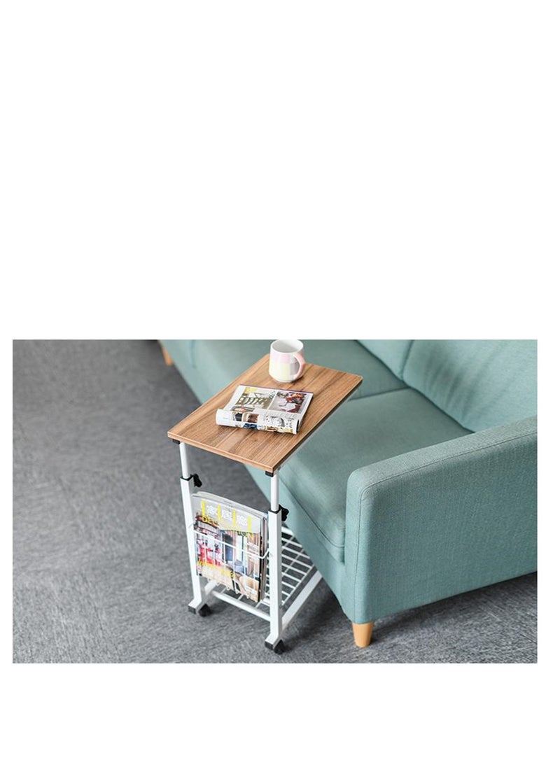 Golden - Mobile coffee table bedside sofa adjustable height mobile side table laptop table coffee table - Image 1