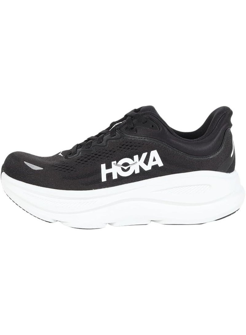 Hoka BONDI 9 wide Unisex Sneakers, Running Shoes - Black/ Sole White - Image 1