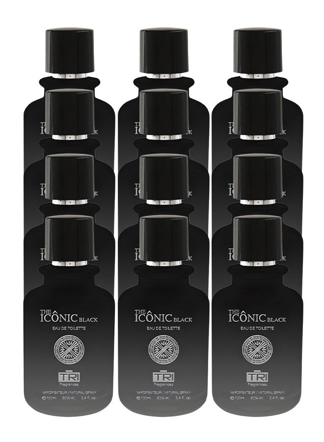 عطور TRI 12 قطع عطر بلاك أيقوني للرجال 100 مل - Image 1