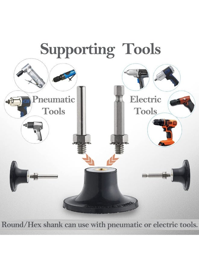 Tshya Quick Change Disc, 40 Pack 2 inch Sanding Discs, with 1/4" Roll Lock Disc Pad Holder for Die Grinder, A/O 36/60/80 Grit, Nonwoven CRS MED Fine, for Surface Preparation/Conditioning(Mix Nylon) - Image 4