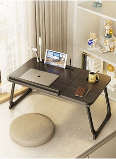 JANTENS Laptop Bed Tray Table with USB Socket, Adjustable Folding Laptop Bed Table, Portable Standing Desk, Foldable Laptop Tablet with Cup Holder and Slot for IPAD Phone Use for Bed Sofa Floor (Black )  - Image 3