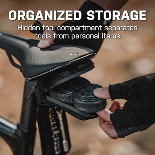 Topeak Elementa GearBag EX – Compact Under-Seat Bike Bag with Fold-Out Ratchet Tool Set, Dual Compartments, 0.3L Storage, Water-Repellent 1000D Polyester - Image 5