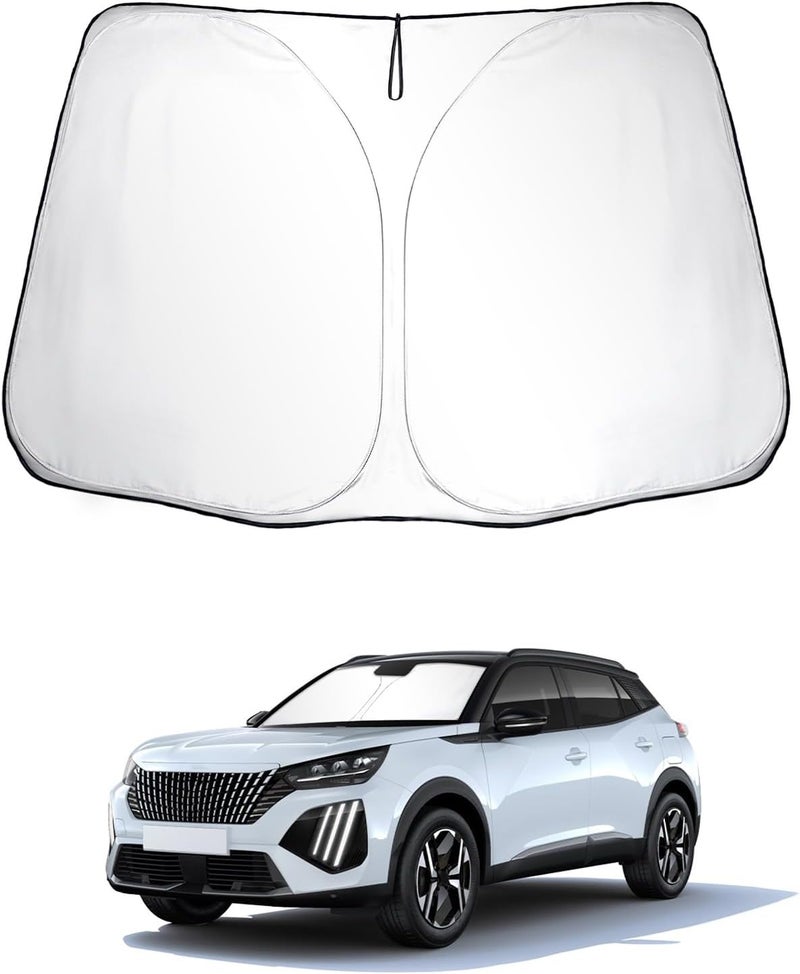 SKTU Sun Shade for Windscreen Compatible with Peugeot 2008 e-2008 (2020-2024) - Inner Foldable Cover - Image 1
