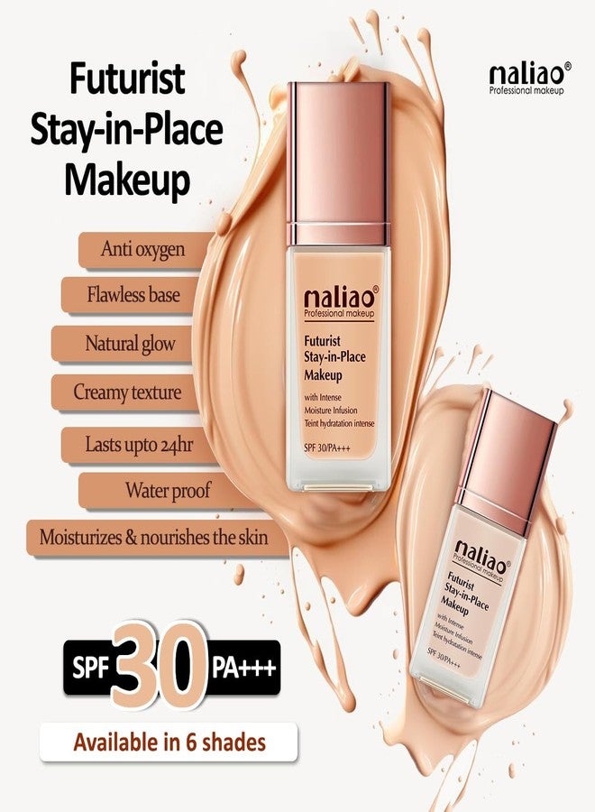 Maliao Futurist Stay-In-Place Makeup SPF 30 PA+++ (Full Coverage, Intense Moisture Infusion,Tint Moisturizer,Tint Hydration, All Skin Types) (Natural Nude) - Image 3