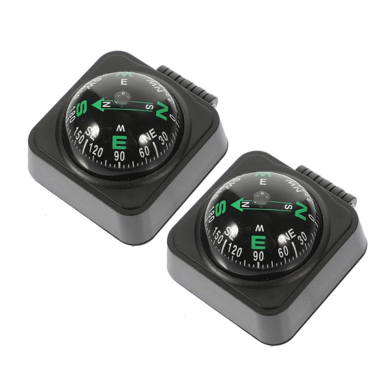 2 Pcs Adjustable Car Compass Ball Blue For Dashboard Truck Boat Navigation - Image 2