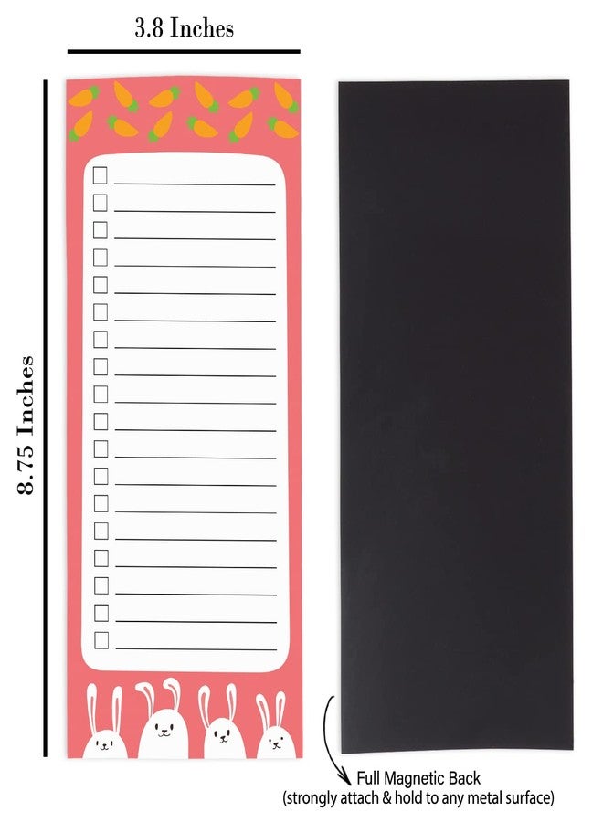 Inkdotpot Pack of 6 Funny Magnetic Dry Erase List For Fridge, Wipe Clean w/NoStain, Quick Notes Shopping & Grocery List Whiteboard for Fridge, 8.75" x 3.8"(Cute Animals) - Image 2