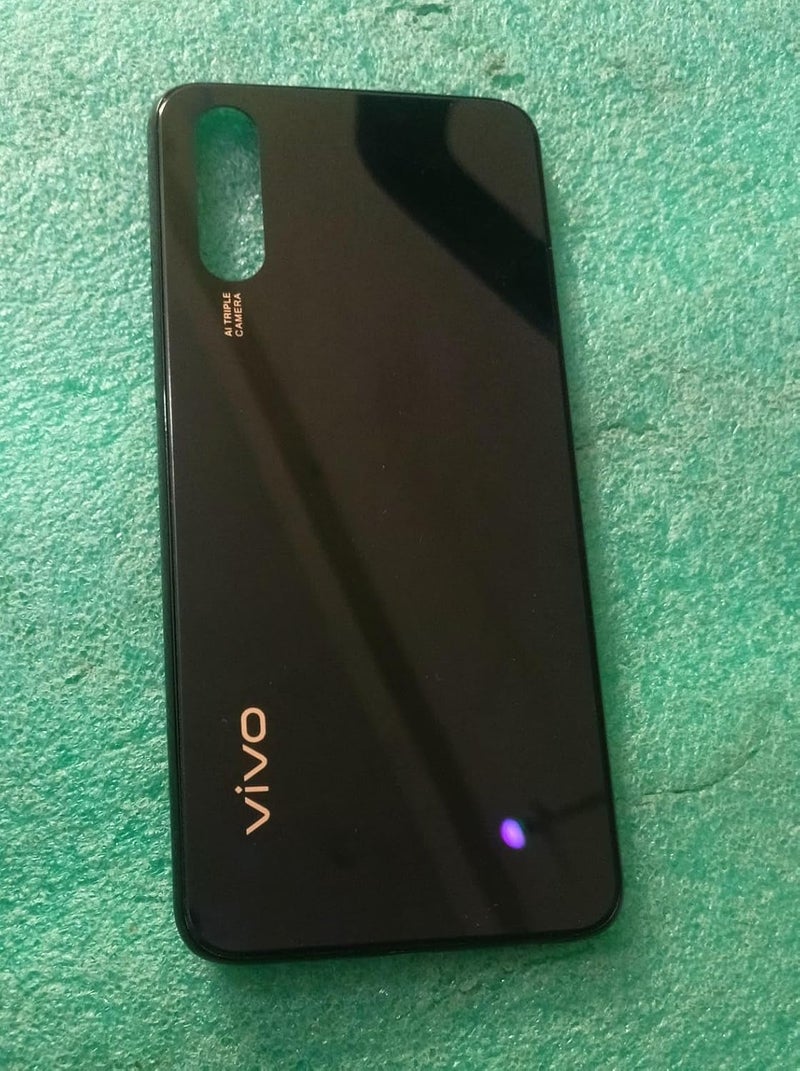 Docile ® Original Housing Back Body Panel Complete Back Body Glass with Middle Ring, Side Button & Camera Lens Compatible with vivo S1 (Black) - Image 2