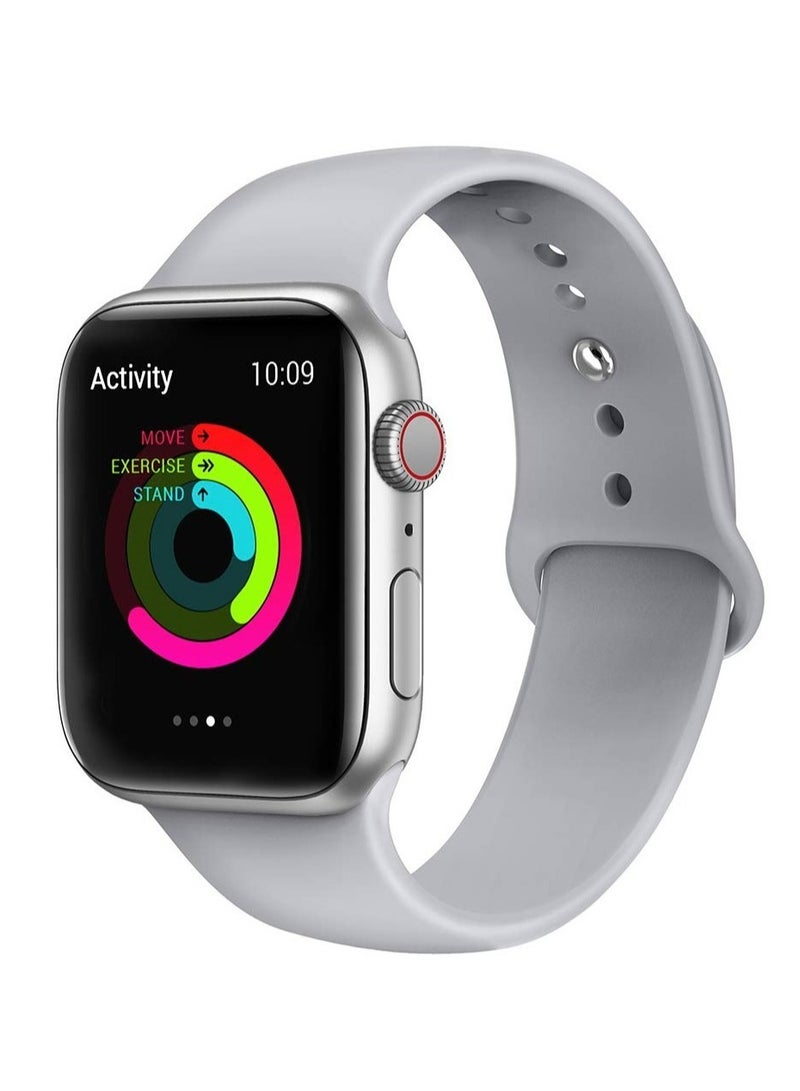 ELTRAZONE "Premium Soft Silicone Fitness Replacement Wristband Strap Compatible with Apple Watch Series 6/5/4/3/2/1/SE 42mm-44mm - Durable, Breathable, and Stylish Watch Band for Active Lifestyles" - Image 1