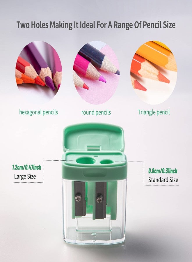 Golcellia 4 PCS Small Pencil Sharpeners Manual for Kids, Colored, Hand Pencil Sharpener, Classroom - Image 4