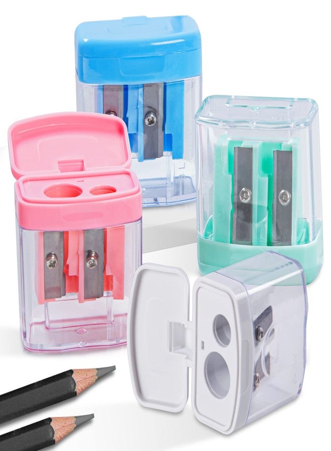 Golcellia 4 PCS Small Pencil Sharpeners Manual for Kids, Colored, Hand Pencil Sharpener, Classroom - Image 1