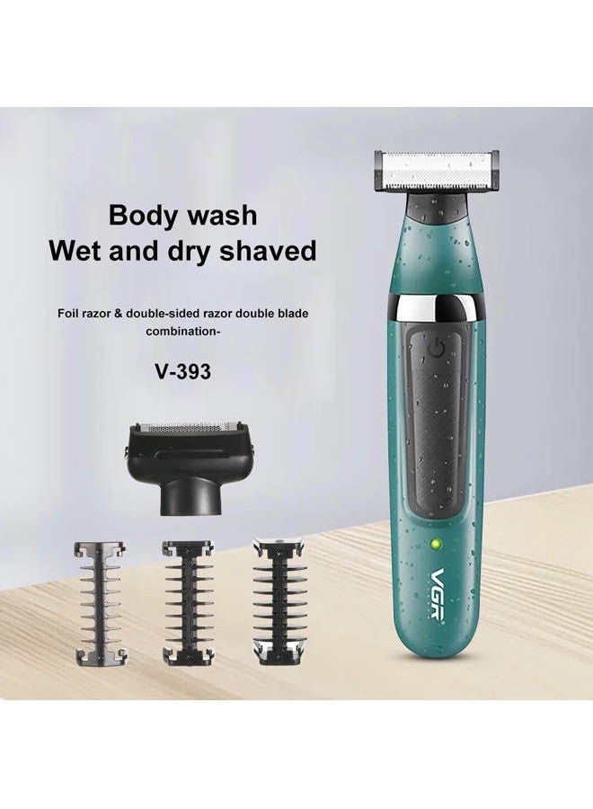 VGR Rechargeable Shaver Green - Image 3