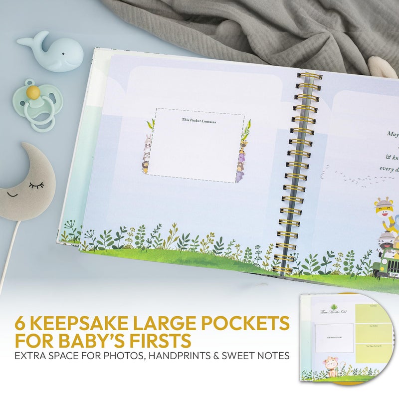 Only Zest Keepsake Baby Memory Book for Boys and Girls - First 5 Years Baby Book Journal with Photo Album - Scrapbook Kit for Milestones, Gender Neutral Gifts - Image 5